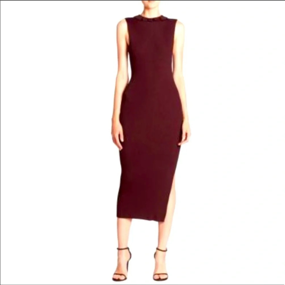 Theory Hedrisa lustrate bodycon dress in sumac